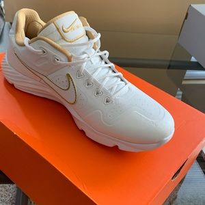 White/Gold gym shoes
